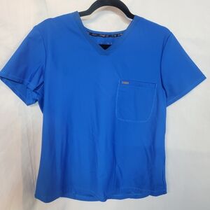 Cherokee Form Royal Blue Scrub Top Size Medium Women's